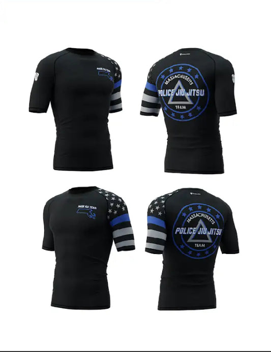 Team SS Blue Line Flag Rash Guard